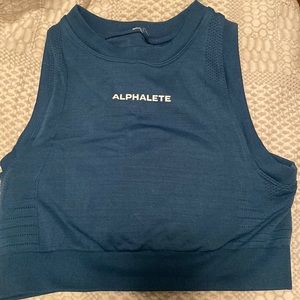 Blue alphalete tank, size small